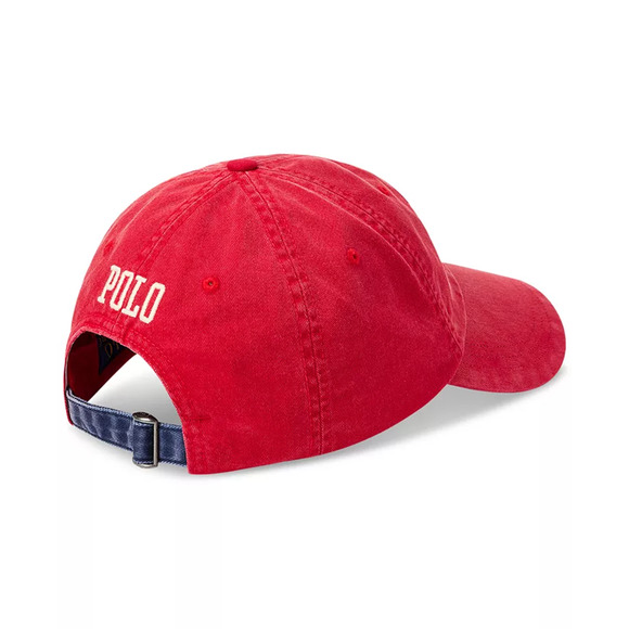 Polo Ralph Lauren Bleecker NY Run Club Red Navy Strapback Hat NWT RARE - Picture 4 of 9